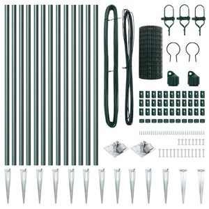Recinzione con pali. Verde 0.6 x 25 m Acciaio 3350577
