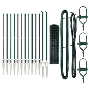 Recinzione con pali. Verde 1 x 25 m Acciaio 3350579