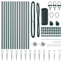 Recinzione con pali. Verde 0.6 x 25 m Acciaio 3350587