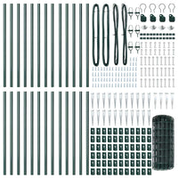 Recinzione con pali. Verde 0.4 x 50 m Acciaio 3350607