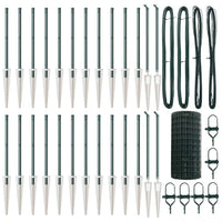 Recinzione con pali. Verde 0.6 x 50 m Acciaio 3350610