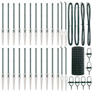 Recinzione con pali. Verde 0.6 x 50 m Acciaio 3350610