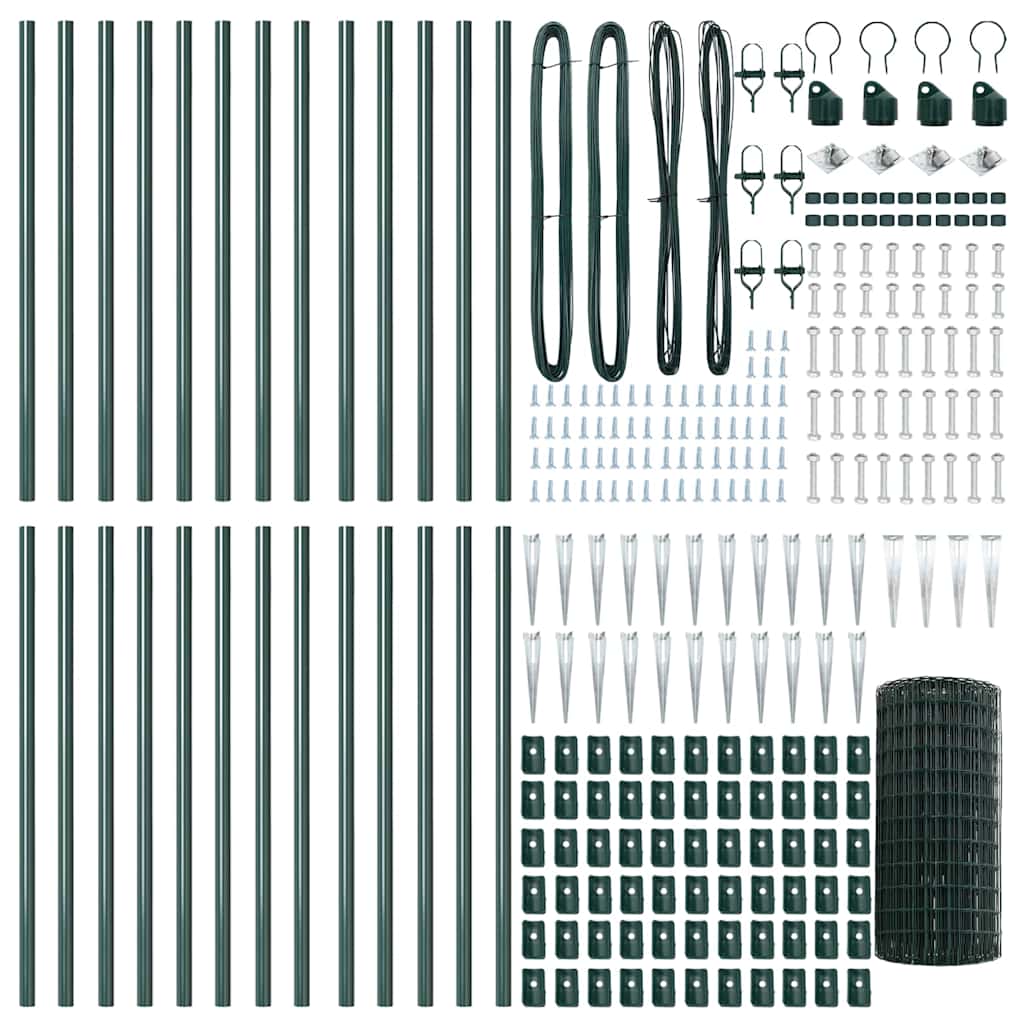 Recinzione con pali. Verde 0.6 x 50 m Acciaio 3350610