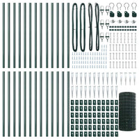 Recinzione con pali. Verde 0.6 x 50 m Acciaio 3350610