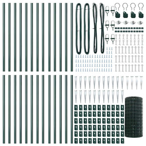 Recinzione con pali. Verde 0.6 x 50 m Acciaio 3350610