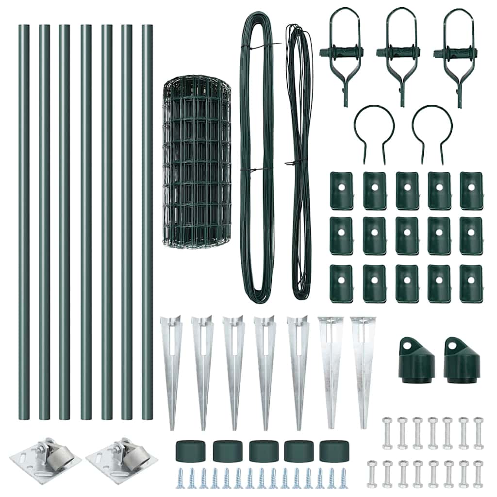 Recinzione con pali. Verde 0.4 x 10 m Acciaio 3350611