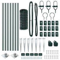 Recinzione con pali. Verde 0.4 x 10 m Acciaio 3350611