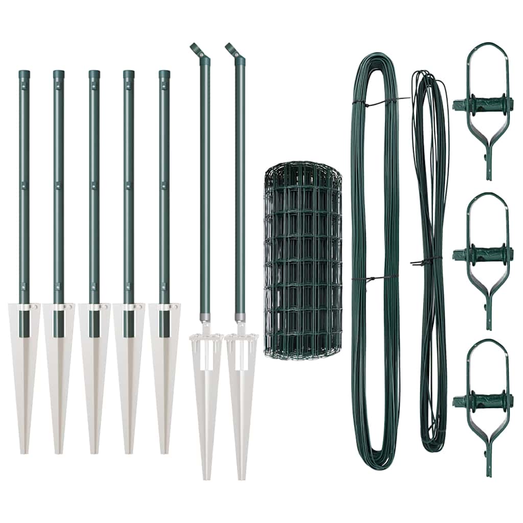 Recinzione con pali. Verde 0.6 x 10 m Acciaio 3350612