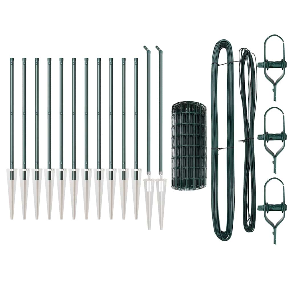 Recinzione con pali. Verde 0.4 x 25 m Acciaio 3350619