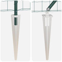 Recinzione con pali. Verde 0.4 x 50 m Acciaio 3350624