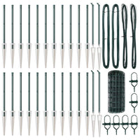 Recinzione con pali. Verde 0.4 x 50 m Acciaio 3350624