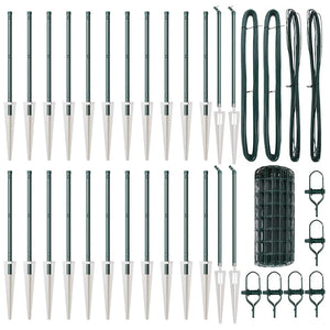 Recinzione con pali. Verde 0.4 x 50 m Acciaio 3350624