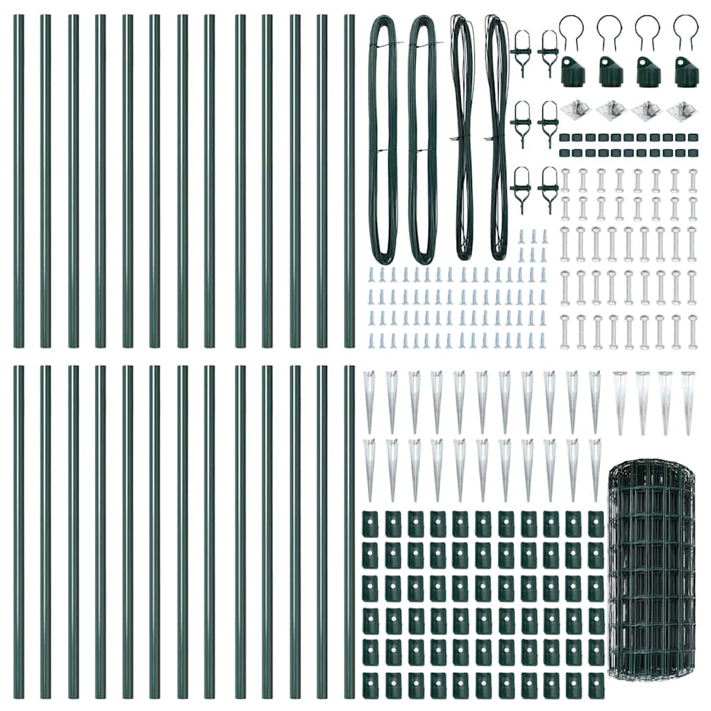 Recinzione con pali. Verde 0.4 x 50 m Acciaio 3350624