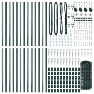 Recinzione con pali. Verde 0.4 x 50 m Acciaio 3350624