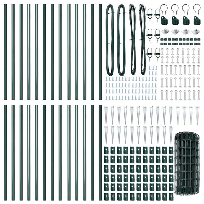 Recinzione con pali. Verde 0.4 x 50 m Acciaio 3350624
