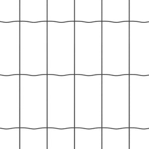 Recinzione con pali. Grigio 1.2 x 10 m Acciaio 3350646