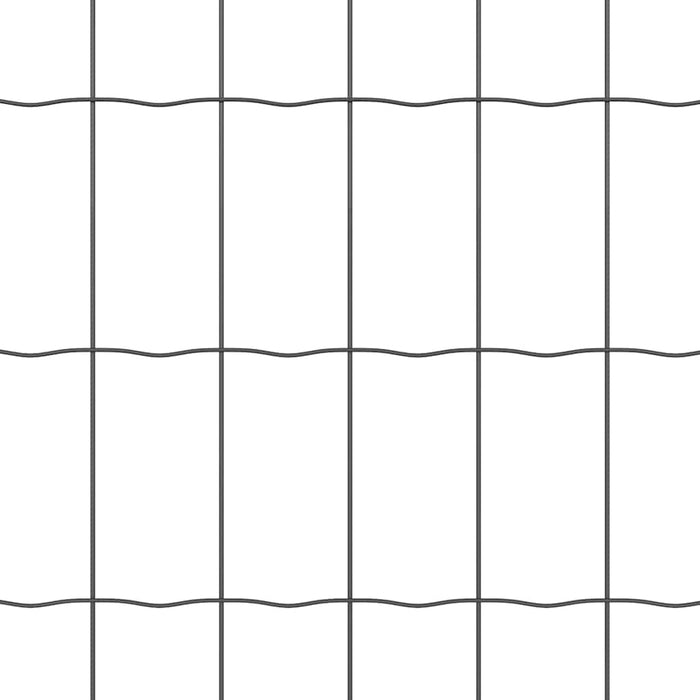 Recinzione con pali. Grigio 1.2 x 10 m Acciaio 3350646