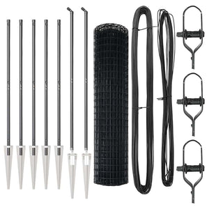 Recinzione con pali. Grigio 1.2 x 10 m Acciaio 3350646