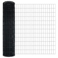 Recinzione con pali. Grigio 1.2 x 10 m Acciaio 3350646