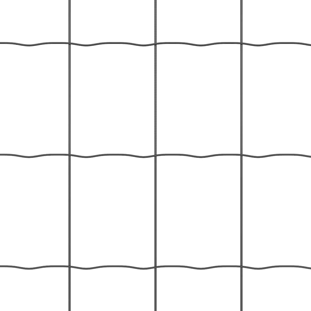 Recinzione con pali. Grigio 0.8 x 10 m Acciaio 3350652