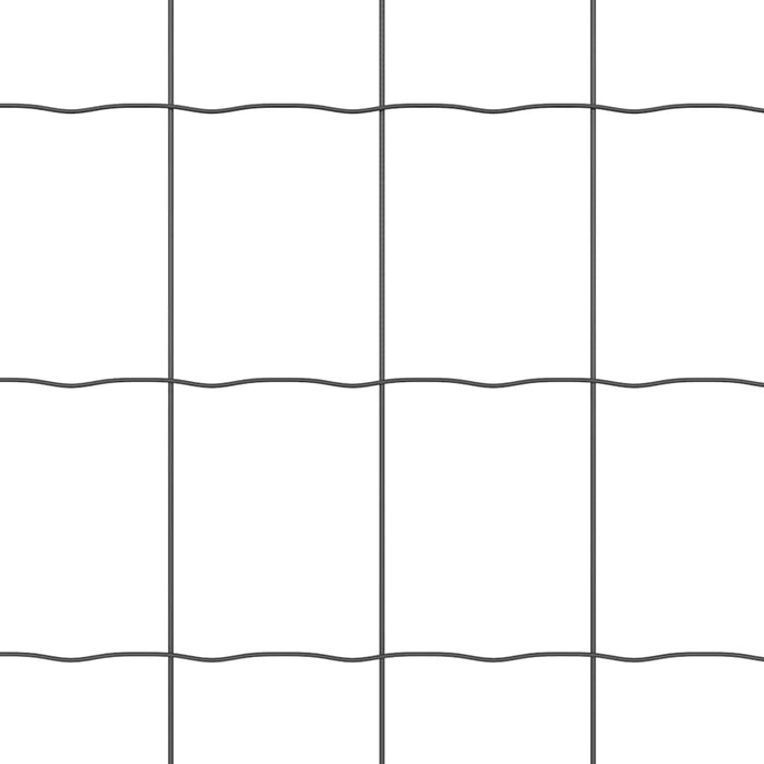 Recinzione con pali. Grigio 0.8 x 10 m Acciaio 3350652
