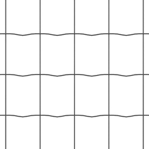 Recinzione con pali. Grigio 0.4 x 25 m Acciaio 3350709