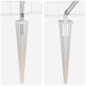 Recinzione con pali. Argento 0.6 x 10 m Acciaio 3350787