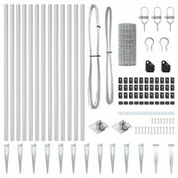 Recinzione con pali. Argento 0.6 x 10 m Acciaio 3350787