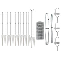 Recinzione con pali. Argento 0.4 x 25 m Acciaio 3350794