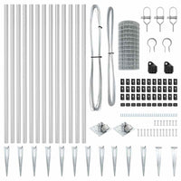 Recinzione con pali. Argento 0.4 x 25 m Acciaio 3350794