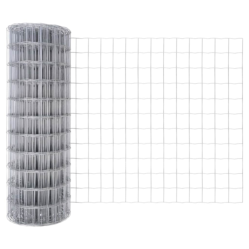 Recinzione con pali. Argento 0.4 x 25 m Acciaio 3350794