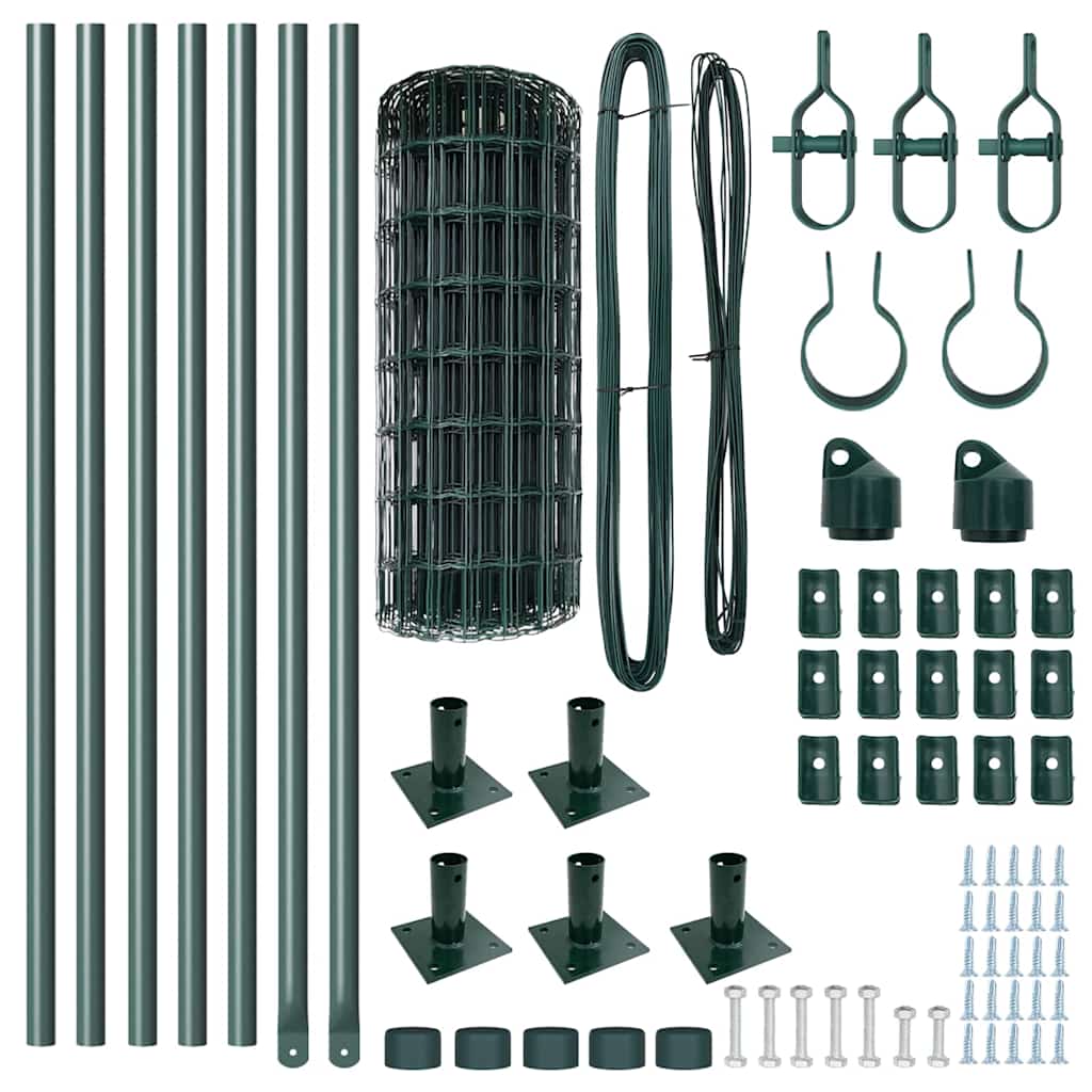Recinzione con pali. Verde 0.4 x 10 m Acciaio 3350817