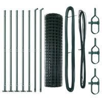 Recinzione con pali. Verde 1.2 x 10 m Acciaio 3350837