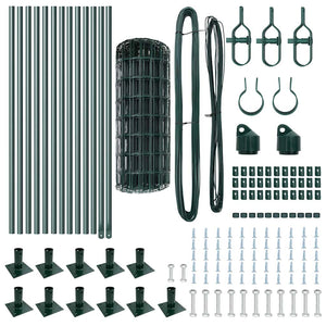Recinzione con pali. Verde 0.6 x 25 m Acciaio 3350847