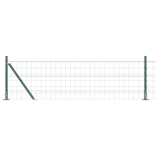 Recinzione con pali. Verde 0.6 x 25 m Acciaio 3350857