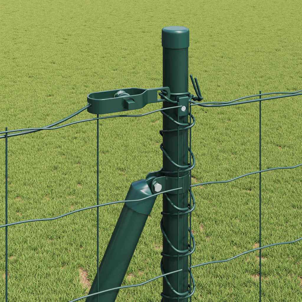 Recinzione con pali. Verde 1.2 x 25 m Acciaio 3350865