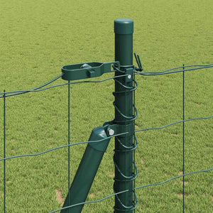 Recinzione con pali. Verde 1.2 x 25 m Acciaio 3350865