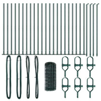 Recinzione con pali. Verde 0.6 x 50 m Acciaio 3350871