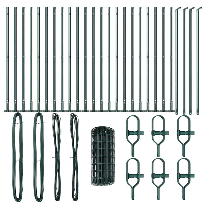 Recinzione con pali. Verde 0.6 x 50 m Acciaio 3350871