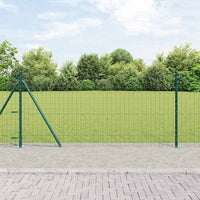 Recinzione con pali. Verde 0.8 x 25 m Acciaio 3350886