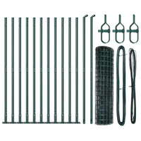 Recinzione con pali. Verde 0.8 x 25 m Acciaio 3350886