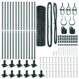 Recinzione con pali. Verde 0.8 x 25 m Acciaio 3350886