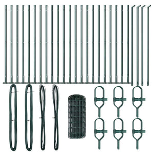 Recinzione con pali. Verde 0.6 x 50 m Acciaio 3350890