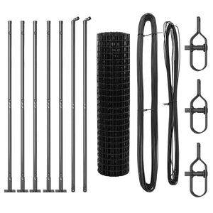 Recinzione con pali. Grigio 1 x 10 m Acciaio 3350926