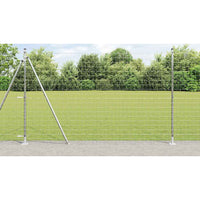 Recinzione con pali. Argento 1.4 x 10 m Acciaio 3351056