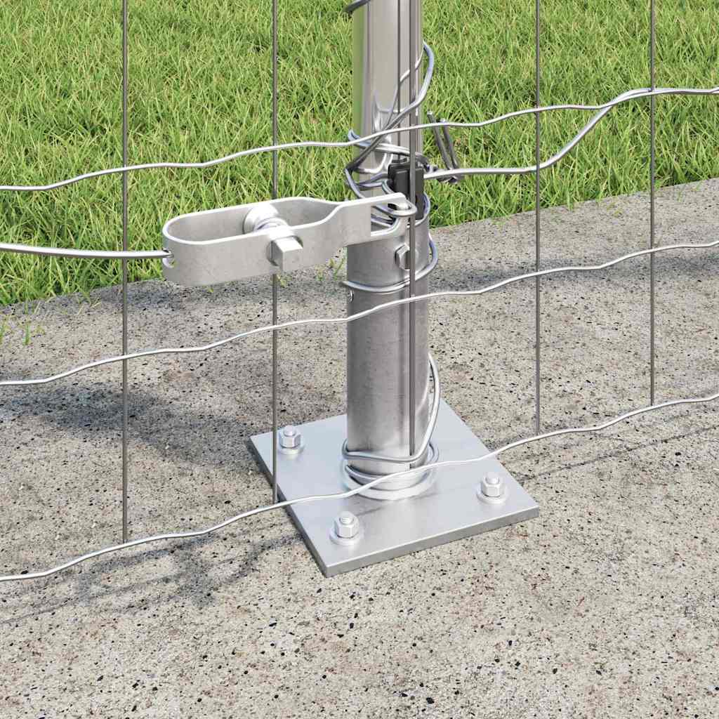 Recinzione con pali. Argento 1.4 x 10 m Acciaio 3351056