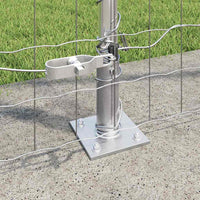 Recinzione con pali. Argento 1.4 x 10 m Acciaio 3351056