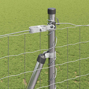 Recinzione con pali. Argento 1.4 x 10 m Acciaio 3351056