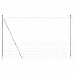 Recinzione con pali. Argento 1.6 x 10 m Acciaio 3351058