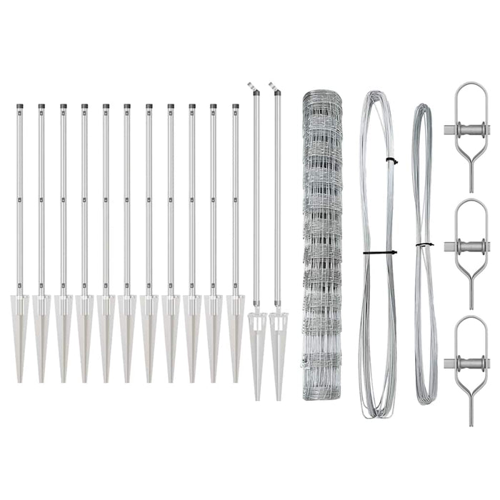 Recinzione da campo Argento 25 x 1,2 m Acciaio zincato 3351427